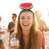 Makeup Hair Headband with Plush Watermelon Accent Soft Costume Accessory Face Washing Hair Hoop for Kids Adults and Event