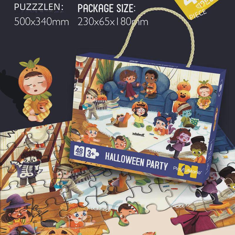 New Halloween and Christmas Children's Puzzle Educational Toys - Perfect for Baby Gifts, Birthday Presents, and Kindergarten Souvenirs.