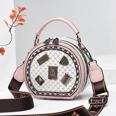 Luxus Runde Handtasche Breiter Schultergurt Damentasche Sommer Neue Trendy One Shoulder Crossbody Bag Fashion Girl Kleine Runde Taschen