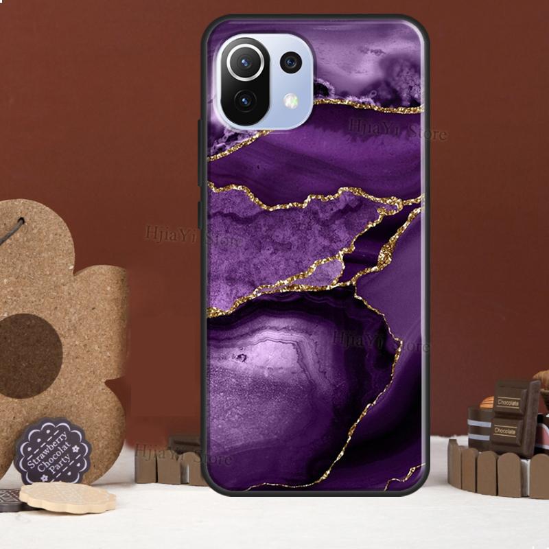 Teal Blue Gold Agate Marble Funda For POCO F5 X3 X4 X5 Pro F4 GT C40 F3 Case For Xiaomi 11T 12T Pro 12 X 13 Lite Cover