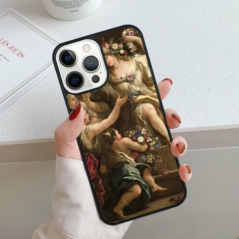 Vintage Baroque Painting Phone Case For iPhone 17 Air 11 12 13 14 15 16 Pro Max Cover For iPhone 17 Air Max Plus Coque Shell