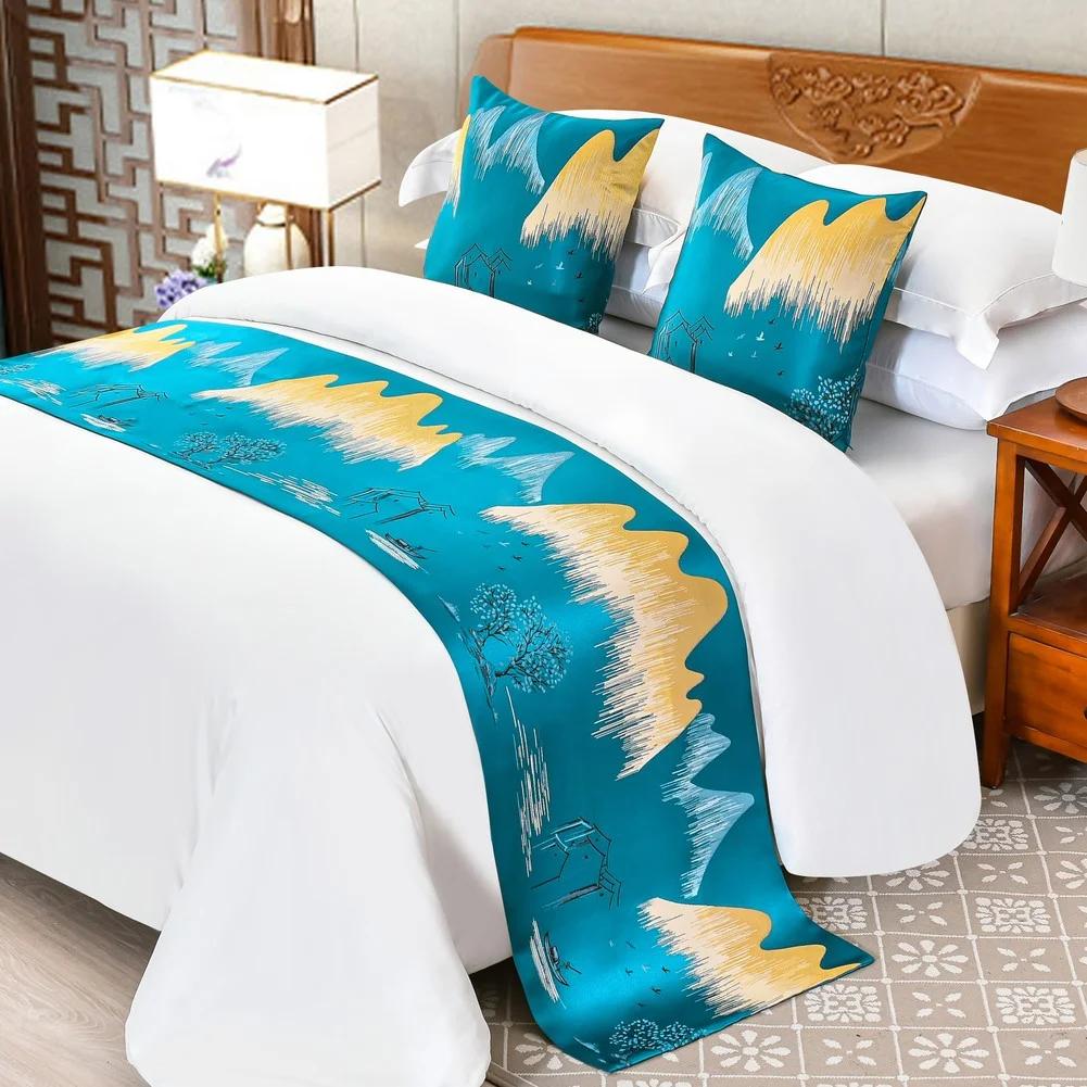 Luxury Floral Bedspreads Bed Runner Throw Bedding Single Queen King Bed Cover Towel Home Hotel Decorations