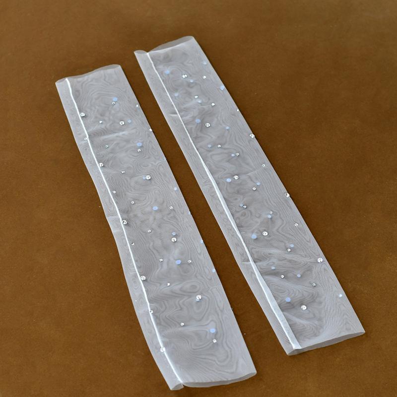 Elegant Long Arm Sleeve Detachable White Mesh Bridal Wedding Dress Tulle Gloves Party Decoration Fingerless Gloves