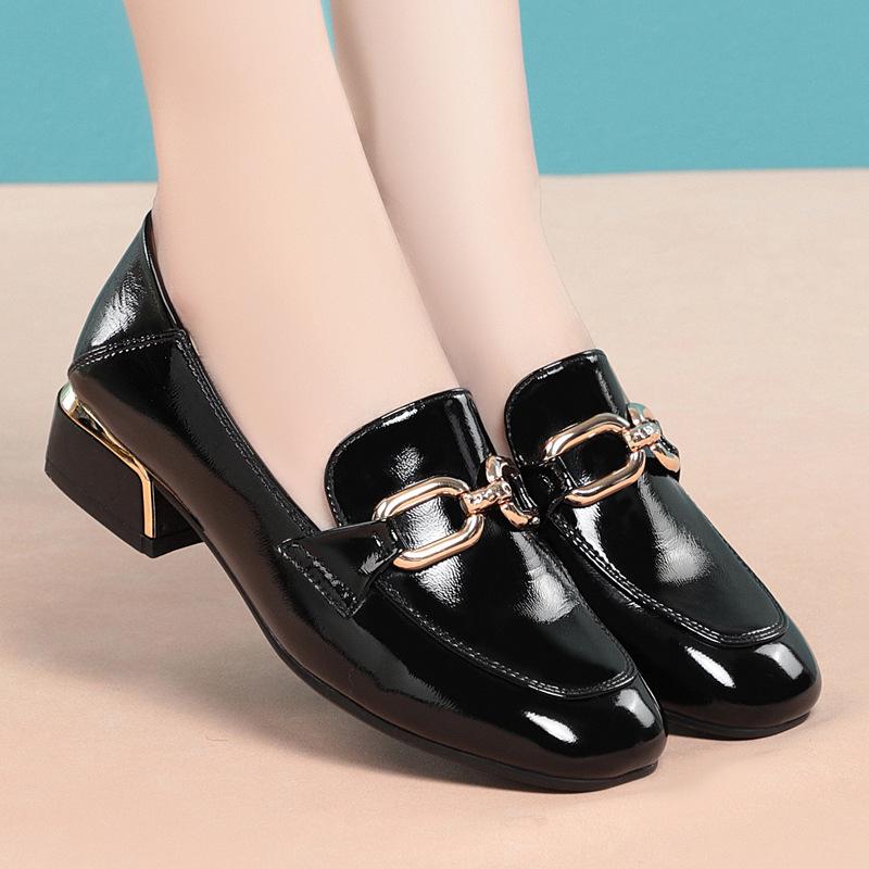 

Loafers Are Versatile, Solid-color, Elegant, Soft Leather, Slip-on Shoes, Flat Shoes, Women s Soft Leather Shoes 35 чёрный