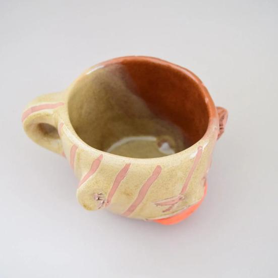 Weird Face Ceramic Mug 350ml Handcrafted Artistic Coffee Cup Decorative Tea Mug Drinkware Gift for Friends Family