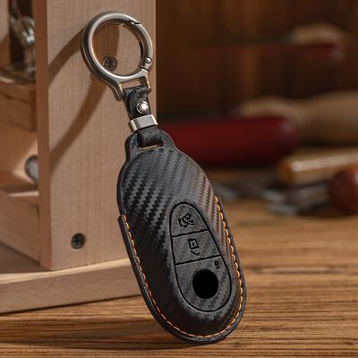 Carbon Fiber Pattern Car Remote Key Cover Case Holder Shell For Mercedes Benz A B C E S Class S400L CLA CLS GLC GLE GLS EQE EQS
