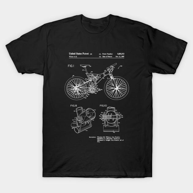 

Men Black Print T-shirt Mountain Bike Patent Inventors White No-Cut Transfer Paper Print Cotton Tshirt - Men s Summer Cotton ... S разноцветный