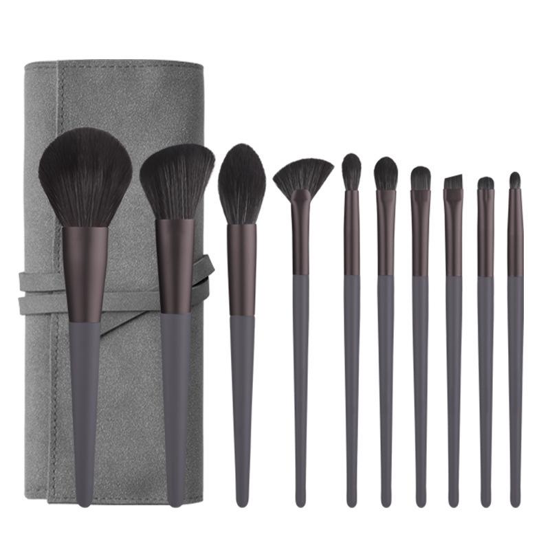Silver Fox Series Makeup Brush Set, Cangzhou Eyeshadow Brush, Foundation Brush, Blush Brush 12 Wooden Handles, A Complete Set Of Makeup Brushes