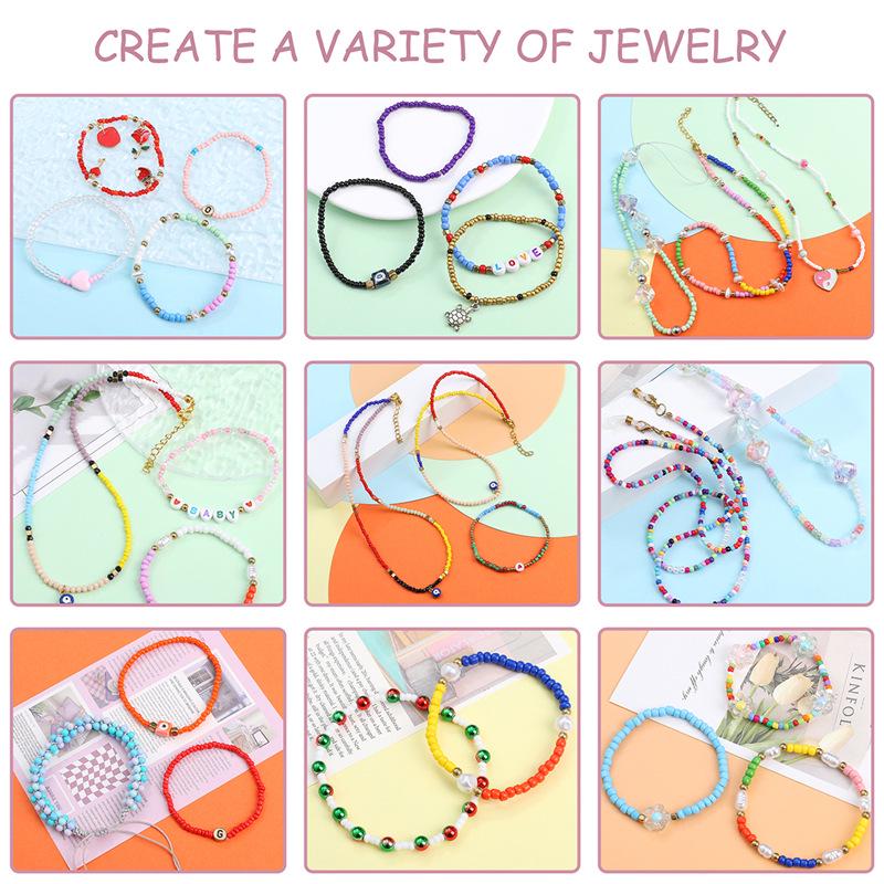 24-Grid Glass Seed Bead Set: Hot & Cold Colors for Handmade DIY Jewelry - Bracelets, Necklaces, and Accessories