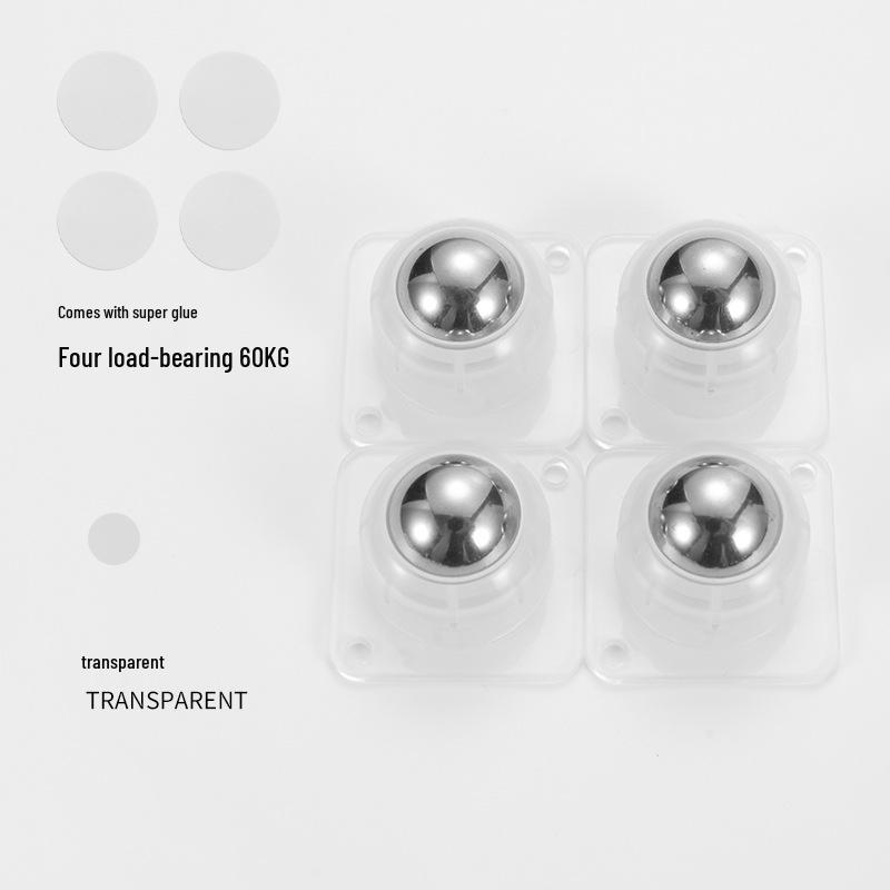 Universal Silent Swivel Chair Caster – Small Adhesive Roller Wheels