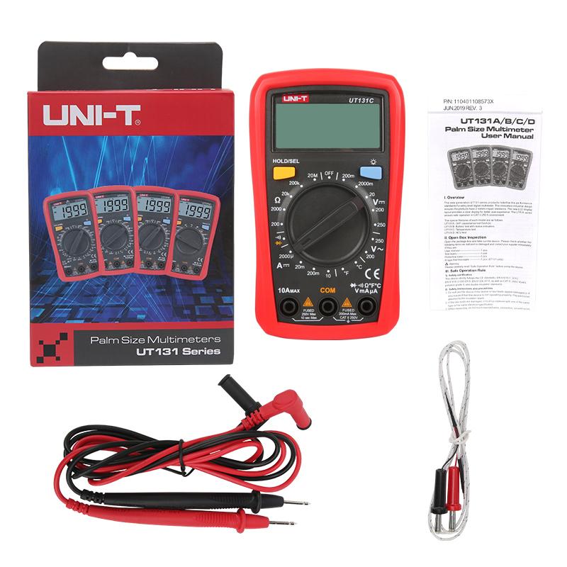 UNI-T Taschenmultimeter UT131 Serie Digitales Amperemeter Voltmeter Widerstandsprüfer Multimeter Diodentest