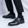 Luxury Gentleman Monk Strap Loafers Men Brown Black Slip On Patent Leather Formal Shoes Plus Size Male Office Wedding Prom Flats