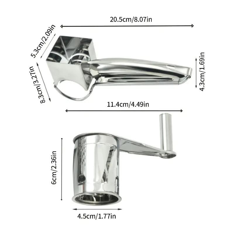 5 In 1 Edelstahl Käsehobel Reibe 4 Manuelle Dreh-Käsereibe Multifunktionale Reibe Butter Schneider Küchenhelfer