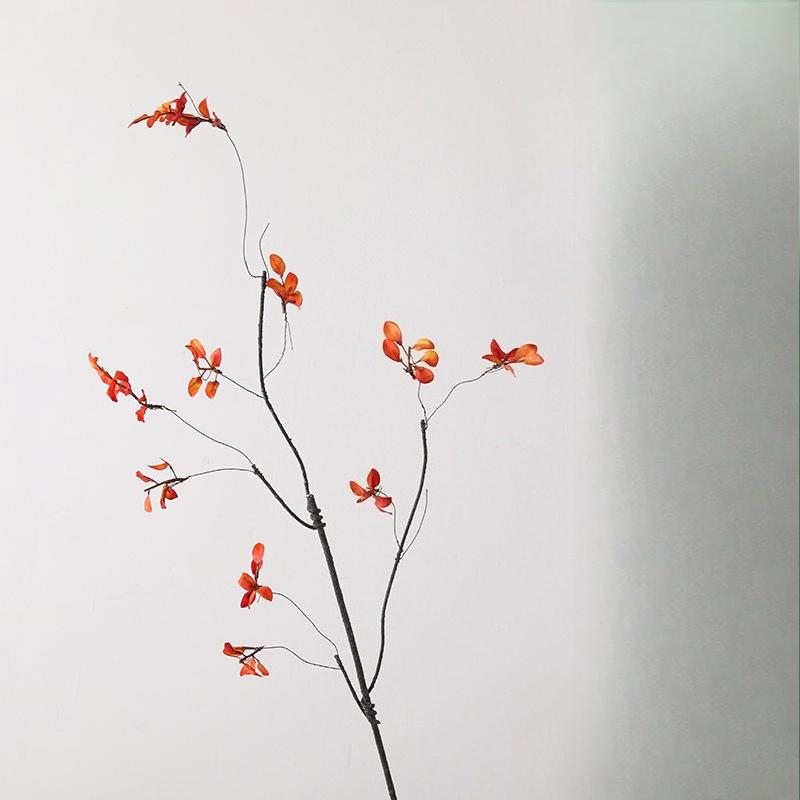 Simulated Autumn Maples Leaves Green Plants Fake Flowers Wedding Hotel Decoration Artificial Maple Leaf Plant Dead Branch