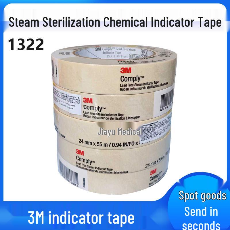 3M High-Pressure Steam Sterilization Indicator Tape 1322 1 Roll