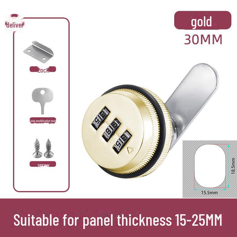 Zinc Alloy Mechanical Combination Cam Lock for File Cabinets, Electrical Boxes & Mailboxes