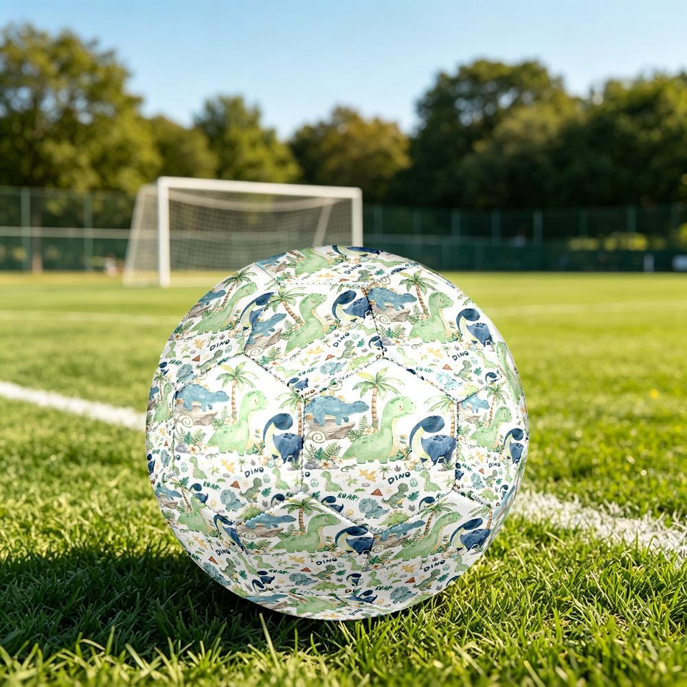 1pc Dinosaur Adventure Theme Soccer Ball Football, Size 5, Lightweight PVC, Outdoor Training Soccer Ball,Gift c6578