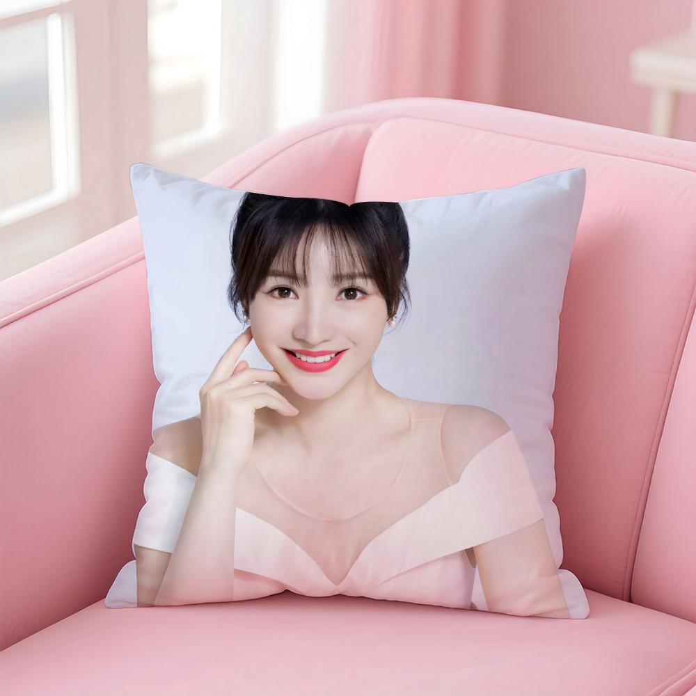 Popular fashion Chinese sexy actress LLiu Yan Cushion Cover Pillow Case Soft Friendly Fabric Concealed Zipper