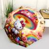 1pc Hello Kitty Mushroom Automatic Opening Folding Umbrella - Portable 3-Fold Design with Iron Frame, Outdoor for Fans, Travelers, Everyday Use, Festi