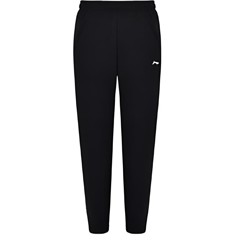 

Li-Ning Fleece Lined Loose Straight Leg High Waisted Thick Casual Knit Sports Pants Women pants Black AKLUDL93-1 S