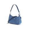 Coach Teri 25 Catena Argentata Logo in Tessuto Borsa a Spalla Media Donna Borsa a Spalla Blu CAK35-SVIN