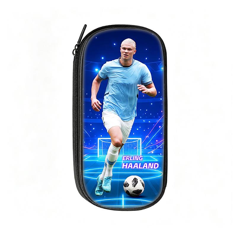 Astuccio Stella del Calcio Modello Haaland Astuccio per Matite da Studio Miglior Regalo Borsa per Trucco Studente Viaggio Astuccio per Matite Sport Calcio