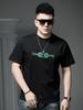 Ozhouzhan Trendy Loose Letters Print Short Sleeve T-shirt Men's 2025 New Summer Half Sleeve Top Men's T-shirt