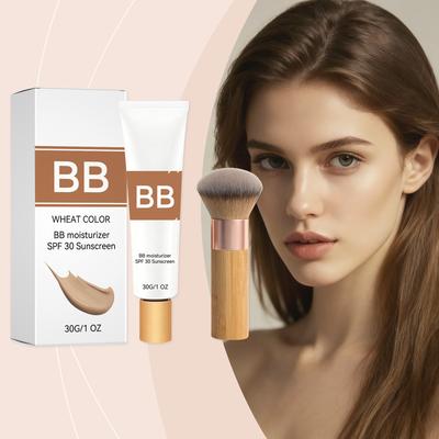Moisturizing & Protective BB Cream (Wheat Color), Creates Soft Matte Makeup, Natural Skin Tone, Isolating & Foundation for Face