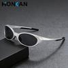 2026 Lunettes de Soleil Polarisées Sportives Femmes Y2K Hommes Masque Lunettes de Soleil Ovales Lentille Miroir Réflective Couleur UV400 Lunettes d'Extérieur