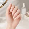 Natural Press-On Nails 24Pcs Women Nude Press on Nails Glossy Almond Stick-on Fake Full Cover Long Glue False Pre-shaped
