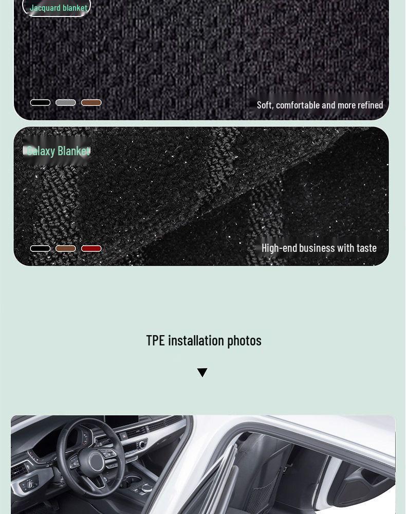 Volkswagen Passat Car Floor Mats: TPE Material, Surround Design, Door Sill Protection, Fits 19-26 Models, Eco-friendly