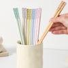 Colorful Fiberglass Chopsticks 5 Pairs Dishwasher Safe BPA Free Non-slip Reusable for Home Kitchen Dining