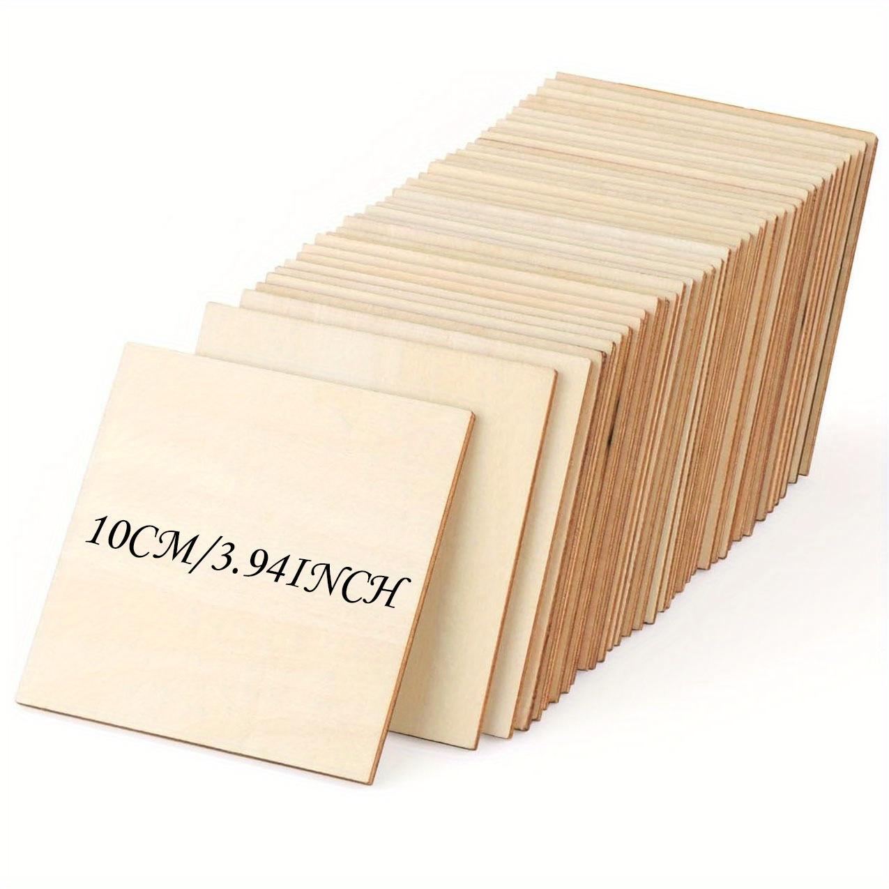 DIY Square Basswood Board for Laser Engraving Blank Wooden Square Board for DIY Crafts Engraving and Carving