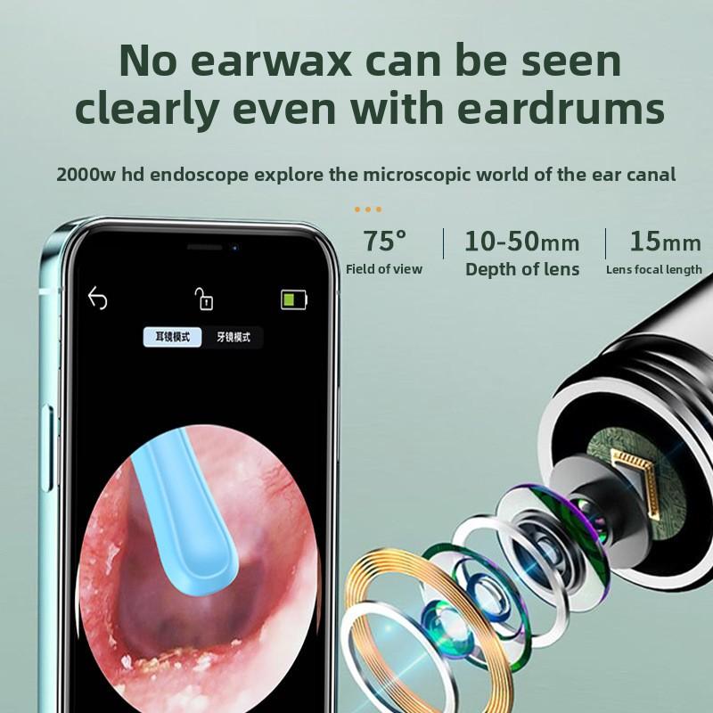 Wireless Wifi Ear Pick Otoscope Camera Luminous Ear Wax Cleaner Teeth Oral Inspection Health Care Tool