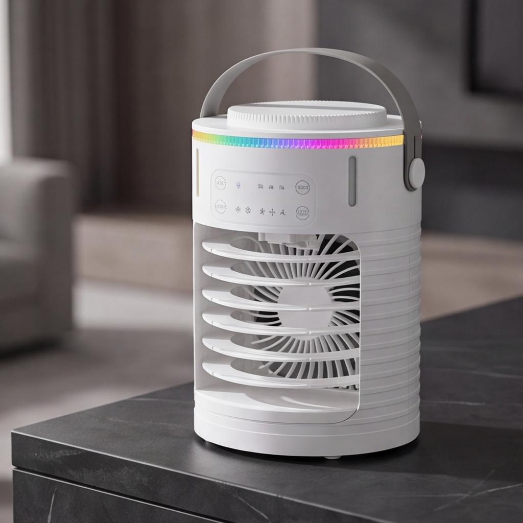 Portable USB Mini Fan with Brushless Motor - Quiet Desktop Cooling Fan for Home Office Travel - Compact Personal Air Circulator with 3 Speeds 90° Ad