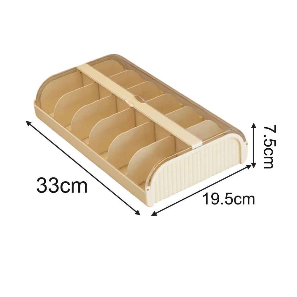 12-Compartment Plastic Organizer Drawer for Underwear Socks Ties and Personal Accessories Featuring Secure Stacking and