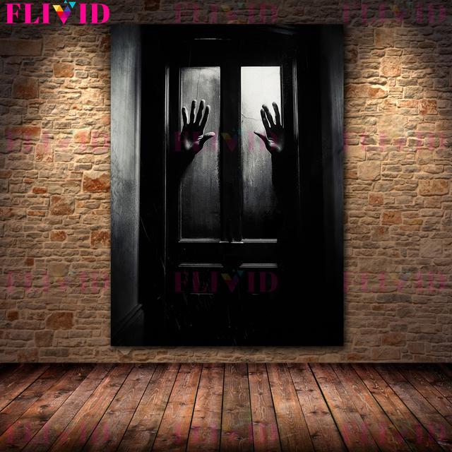 Terrible Ghost Figures In the Window Retro Wall Art Canvas Painting Mysterious Panic Art Posters and Printers