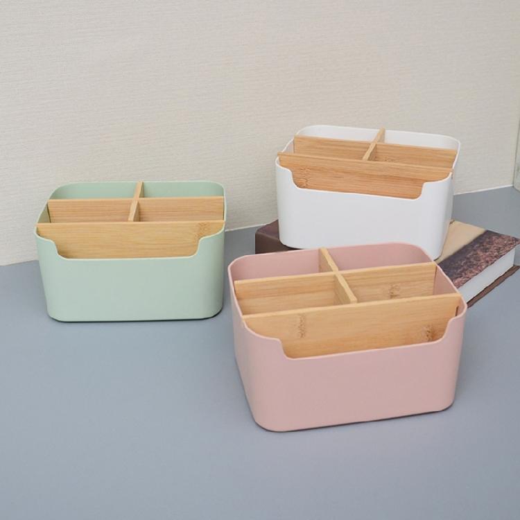 Space Saving Wood Pen Holder Storage Case Remote Storage Holder