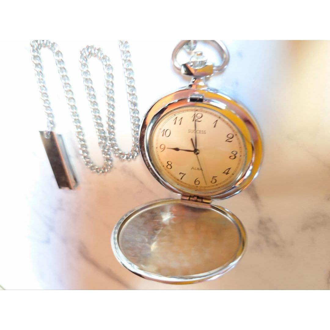 SEIKO ALBA SUCCESS pocket watch with chain (operation not confirmed)