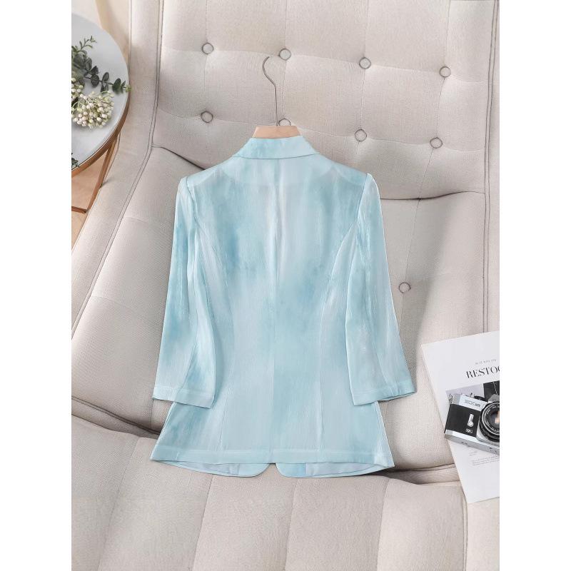 Chaqueta Rosa de Manga Tres Cuartos con Cuello de Solapa para Mujer - Estilo Profesional y Casual para Primavera, Verano y Otoño