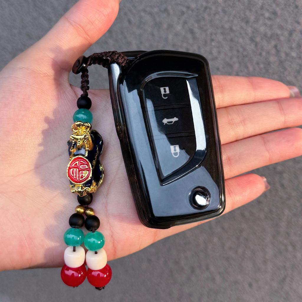 NBNQ8 TPU Shell Fob for Toyota Rav4 Camry 50 LC200 Kruzak Land Cruiser Corolla Yaris Cross Smart Key Cover Holder Case Accessories