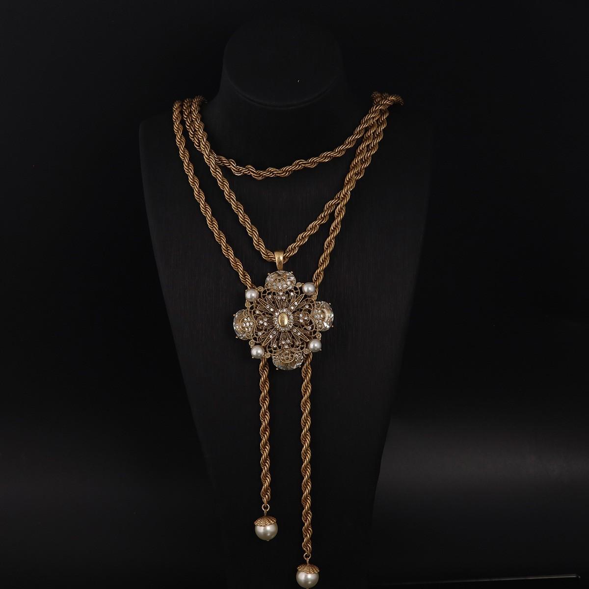 Средневековый Винтажный Стиль Высококлассная Индивидуальность Темперамент Ретро Дизайн Многослойная Цепочка-Цветок