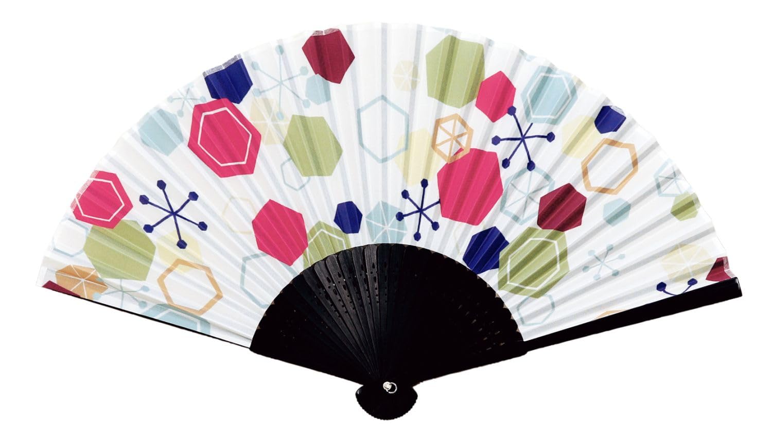 

Yamamoto Jin Shoten Fan with Fan Bag, Hexagonal [4758]