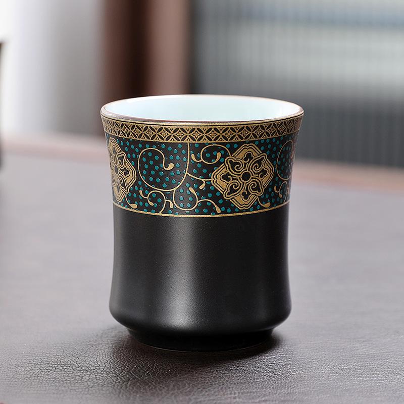 Large Retro Chinese Ceramic Teacup - Kung Fu Tea Tasting Bowl 100ml