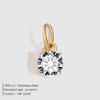 eManco 4 /6/8/10MM Stainless Steel Zircon Geometric Shape Charms Pendants Jewelry Making Supplies Diy Findings Accessories