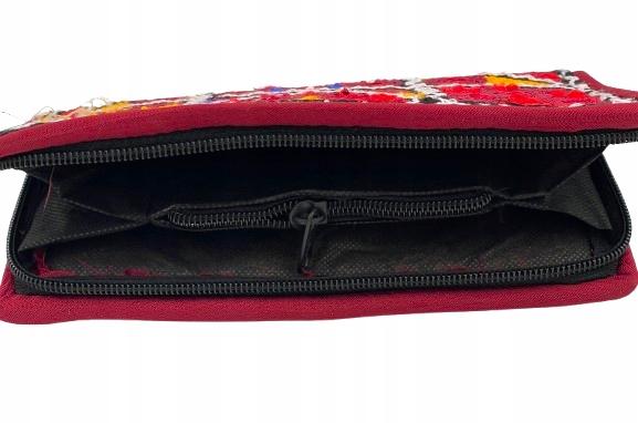 Novahaven Clutch Bag Wallet Burgundy Fair Trade Ethno Boho