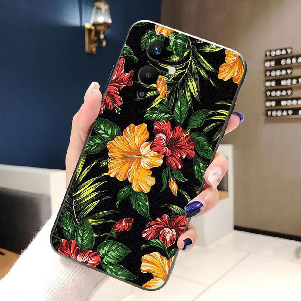 Vintage Banana Leaf Flower Cover Phone Case For Infinix NOTE 7 8 8I 10 11 11S 12 30 40 TECNO POVA NEO 2 4 5 6 Pro Case Funda