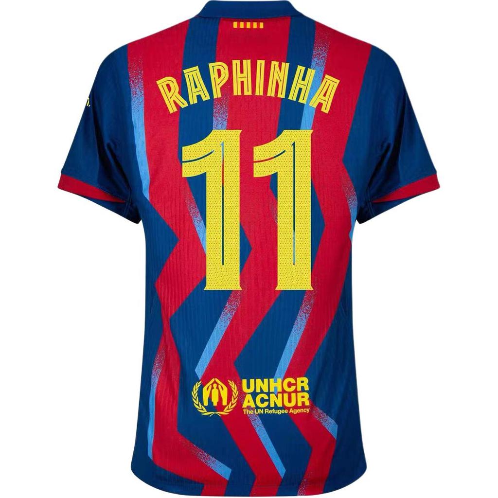 Nike Fanouškovská edice sezóny 25/26 Barcelona třetí venkovní pohodlné písmeno s krátkým rukávem fotbalové tričko pánské košile FZ1304-432