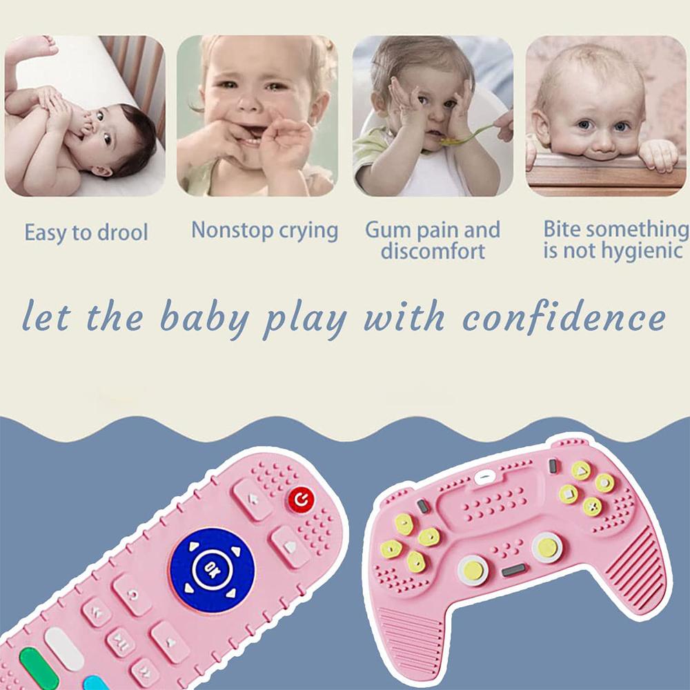 2 Pcs Silicone Baby Teething Toys for Toddlers, for 6-12 Months Babies