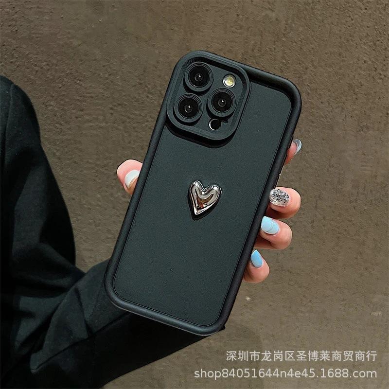 Three-dimensional love applies to Apple 17promax mobile phone case iPhone16/15 emery 14/13 protective case 11